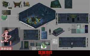 配图8：欢瑞游戏《盗墓笔记S》七星鲁王宫场景设定图